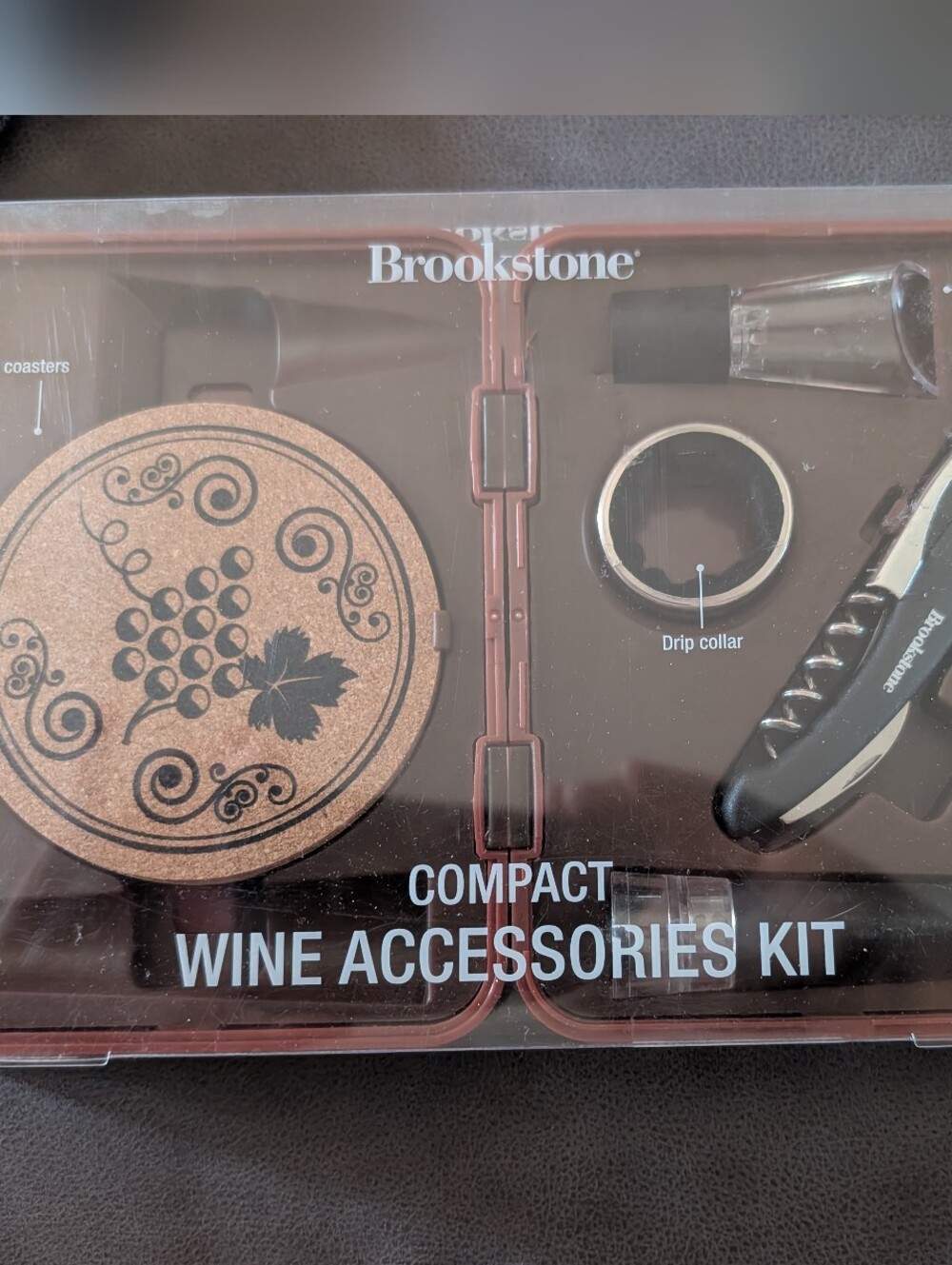 Brookstone Compact Wine Accessories Kit